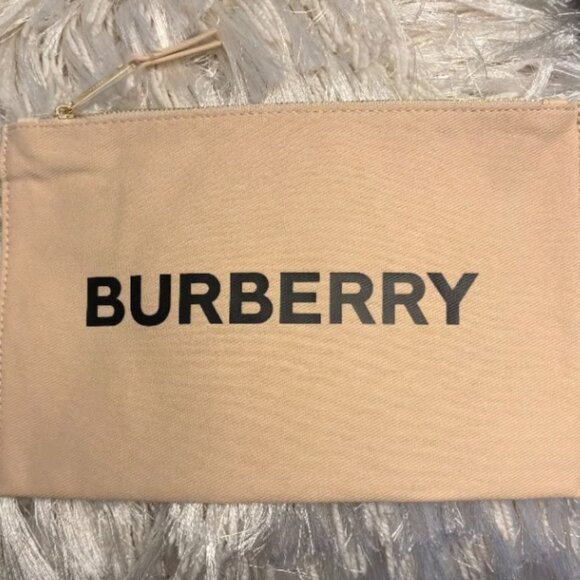 Burberry Logo Canvas Wristlet Clutch – Cream – Made in England – Brand New - Picture 8 of 8